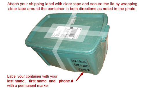 Attaching your shipping label to your container